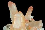 Natural, Red Quartz Crystal Cluster - Morocco #128050-1